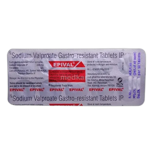 epival 200mg tablet 10's